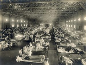 Emergency hospital during Influenza epidemic, Camp Funston, Kansas