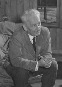 Black and white photograph of Nobel Prize laureate Albert Szent-Györgyi when he was a research fellow at the National Institutes of Health from 1948 to 1950