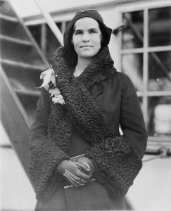 A black and white photograph of Elizabeth Hughes Gossett