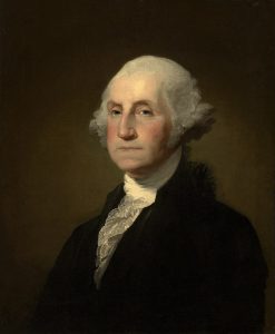 An oil painting of George Washington