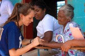 Nicaraguan Residents Receive Care at High School Clinic During Continuing Promise 2008